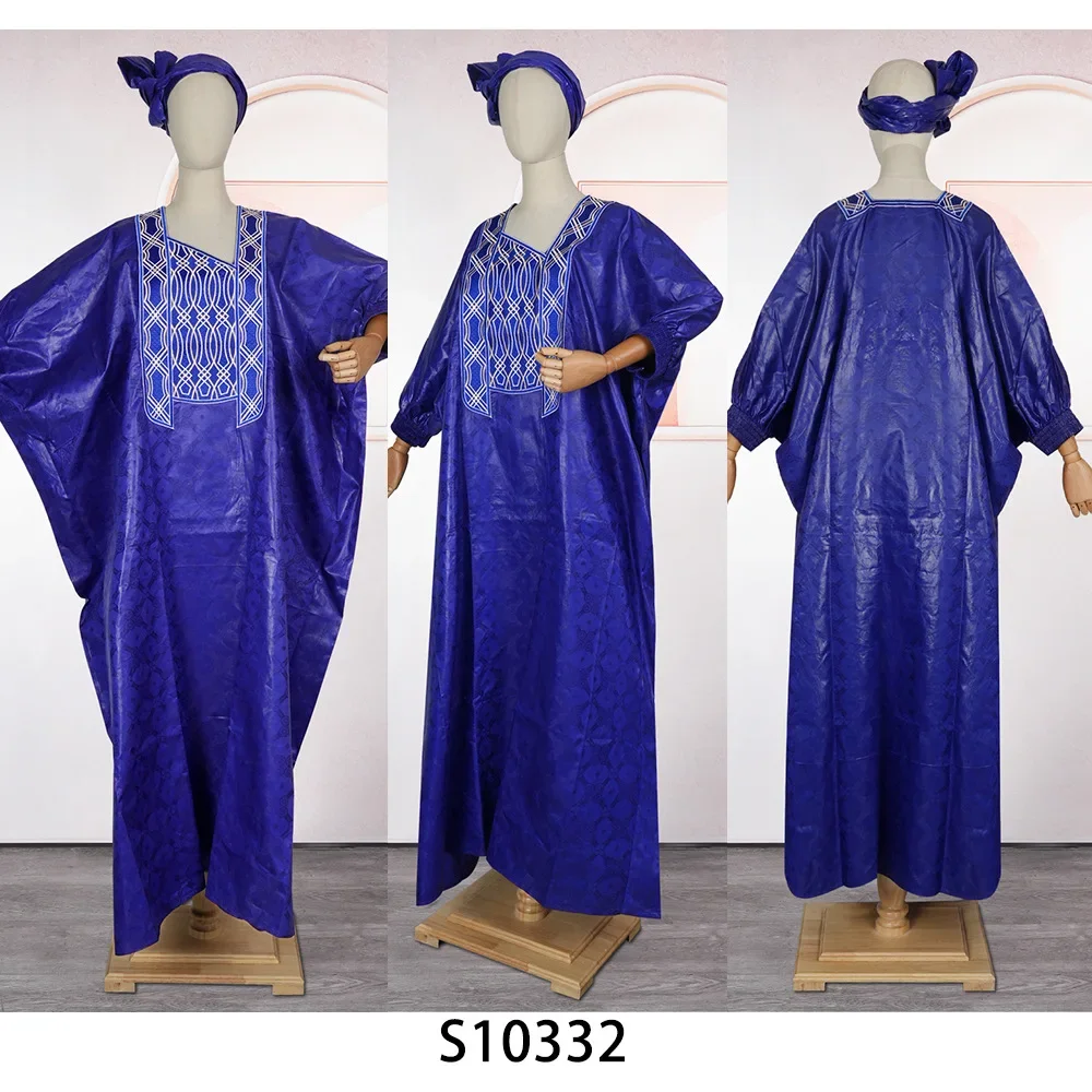 African Dresses for Women Elegant Traditional Bazin Embroidery Wedding Party Dresses Dashiki Africa Couples Matching Clothes