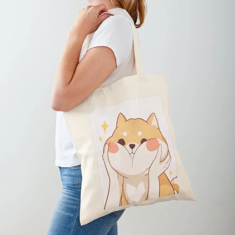 

Kawaii Shiba inu Tote Bag shopping cart bags Cloth bags eco bag folding Reusable bags