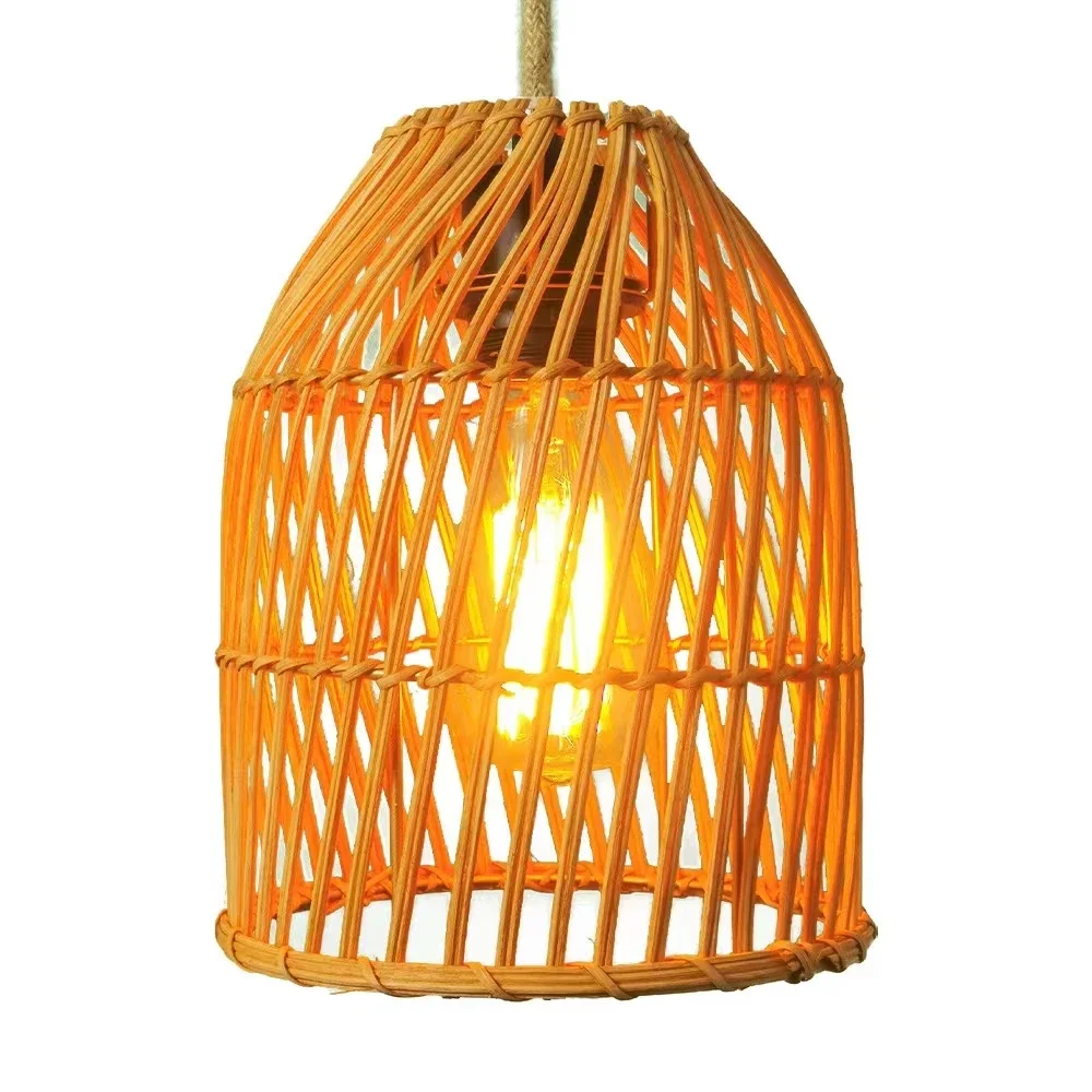 

Rattan Lampshade Rattan Basket Chandelier Lamp Shade Natural for Room Hotel Pendant Light Shade Cover Chandelier Droplight