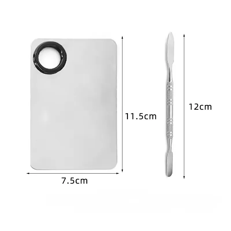 Dental Oral Glass Mixing Stainless Steel Cement Powder Adjusting Glass Board Adjusting Knife Stainless Steel Adjusting Board