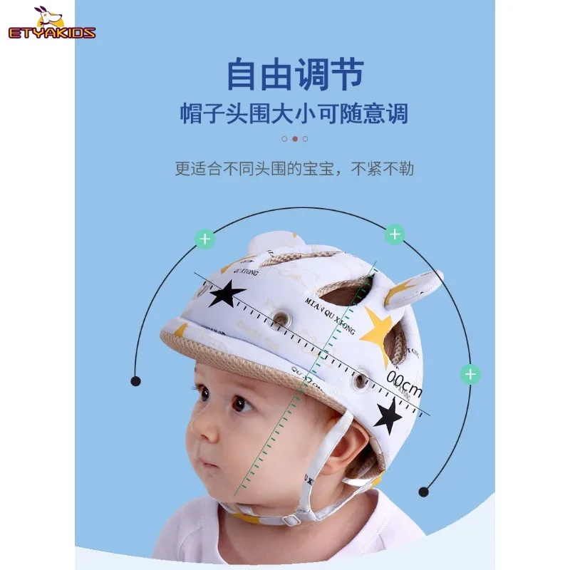 

Baby Anti Fall Head Protector Pad Infant Safety Protection Pillow Kids Toddler Learning Walk Helmet Summer Breathable Cap