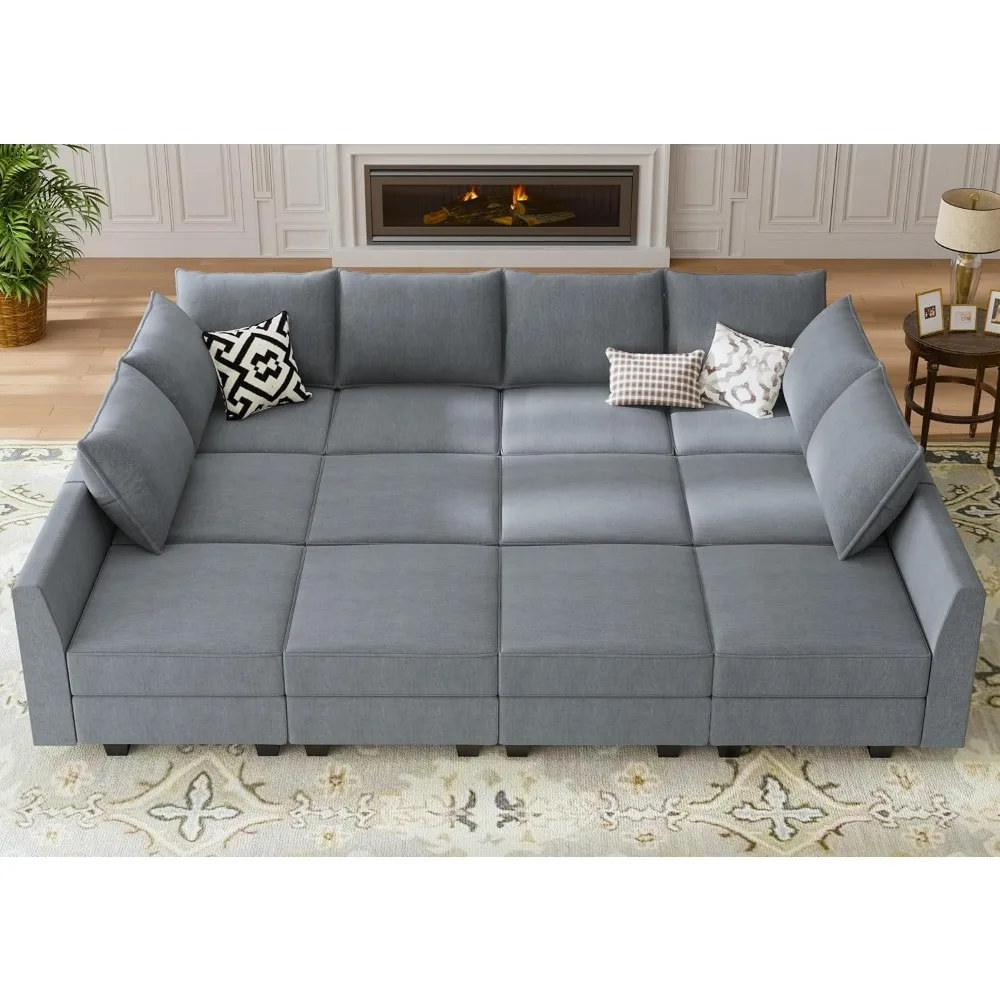 Convertible Sleeper Sectional Sofa Bed Modular Sofas with Storage Seat Reversible Sectional Sleeper Sofas Set, Sofa Bed