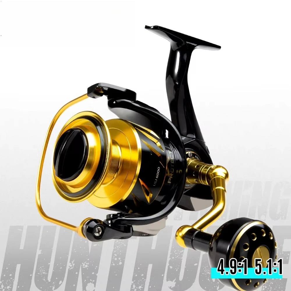 

Hunthouse Saltwater Trolling Baitcaster Reels Fishing Rod 11+1BB Long Cast Overhead Bait Big Spinning Fishing Reel