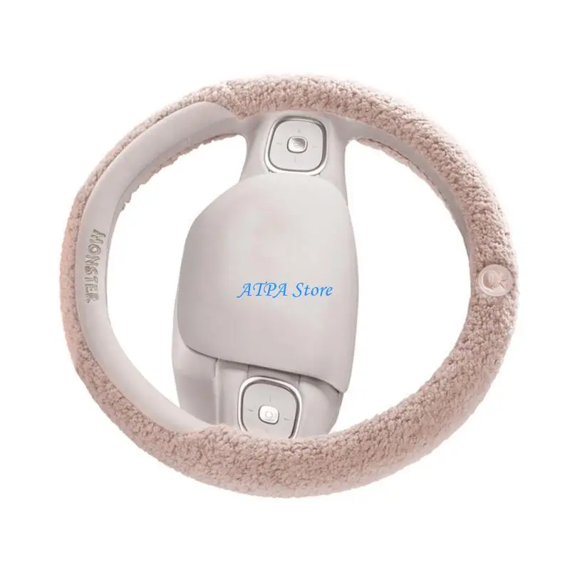 

U13C Steering Wheel Cover Portable Non-slip Fashionable Winter Plush Car Styling