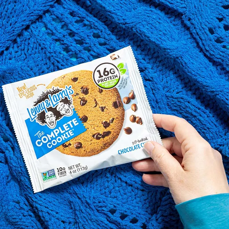 Lenny & Larry's Biscoito Completo com Chips de Chocolate Proteína Vegan/Chocolate Duplo Caixa de Biscoitos Completa 4 onças (143g) * 3 pacotes