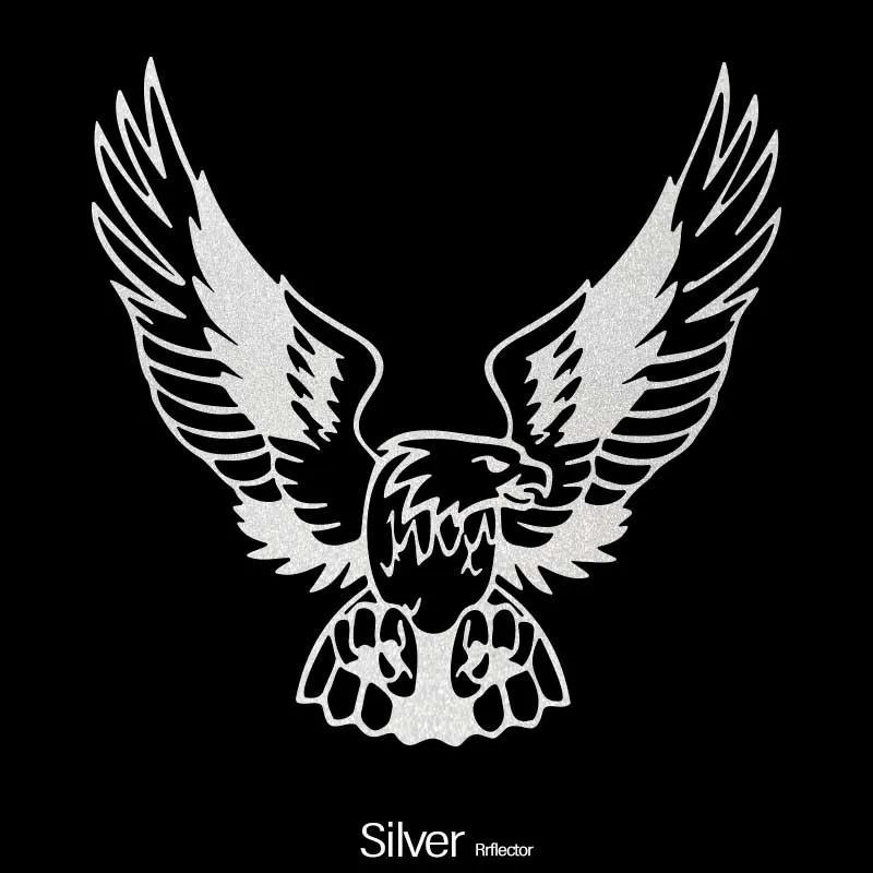 Eagle Sticker, Waterproof Vinyl Decal for Car Truck, Black White Red Blue Gold Silver Reflective Options