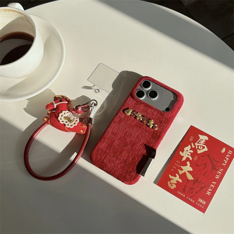 

Clear Cute Purple Small Flower Dog Phone Case For iPhone 17 16 Pro 15 14 Pro Max Cover with Chain Cartoon Protective Cases Girls