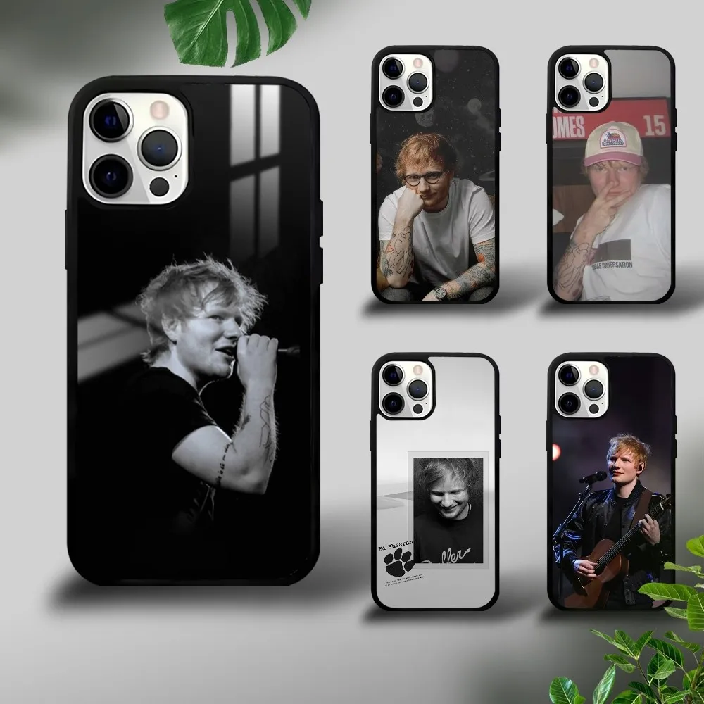 

E-Ed Sheeran U-K Singer Phone Case For iPhone 15 14 13 12 11 Pro Xs Max Mini XR X 7 8 Plus Shockproof Luxury Mirror Hard Funda