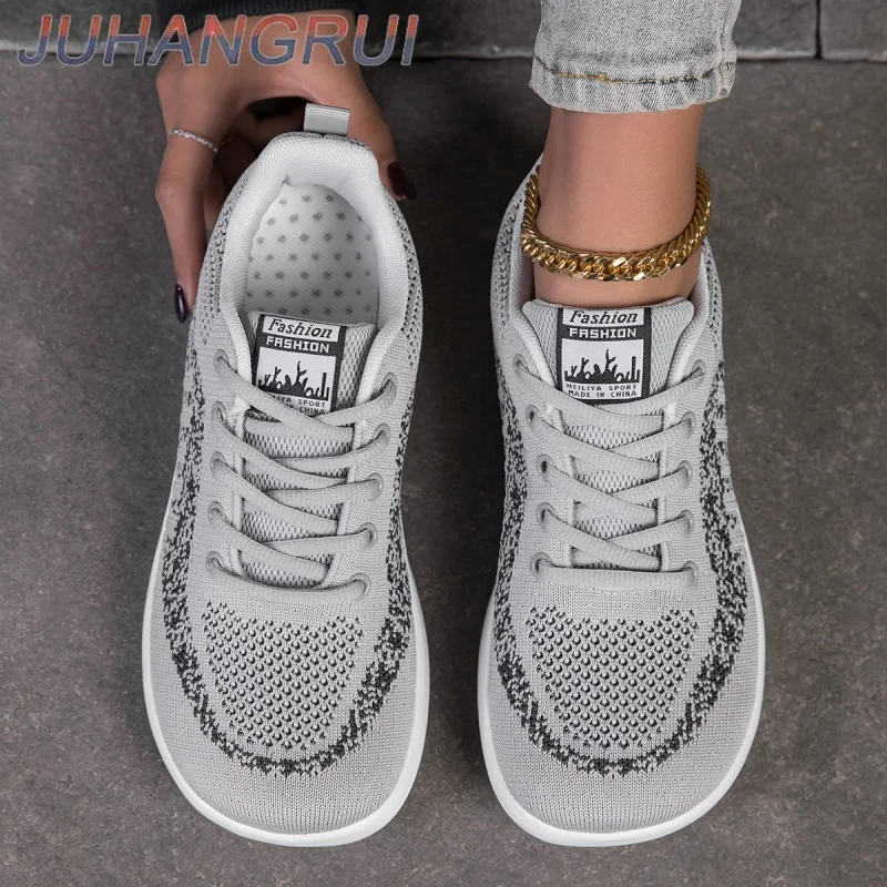 Pink Casual Women's Wide Toe Shoes Women Sport Fashion Platform Sneakers Ladies Flats Running Shoes Mesh Jogging Tennis