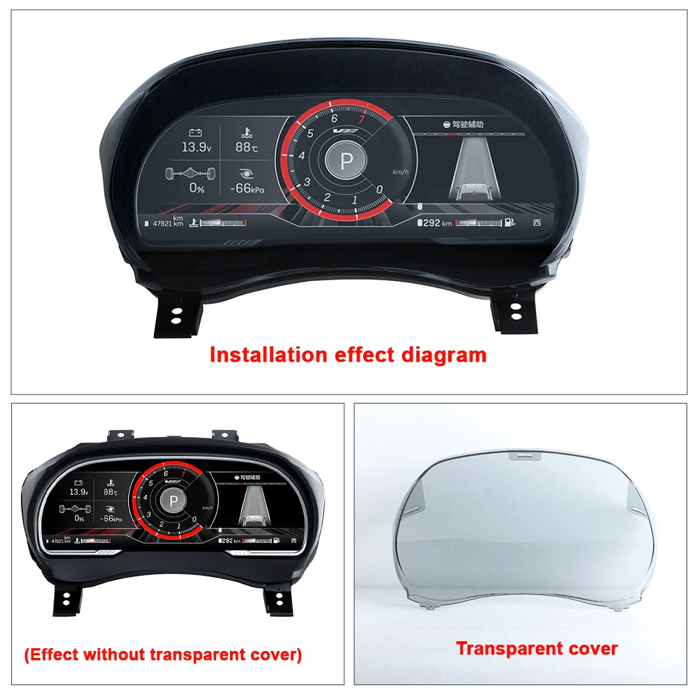 Virtual Cockpit  12.3'' LCD Dashboard For Cadillac SRX XTS CTS ATS 2013-2019 Digital Cluster Instrument Speed Meter 1920*720P