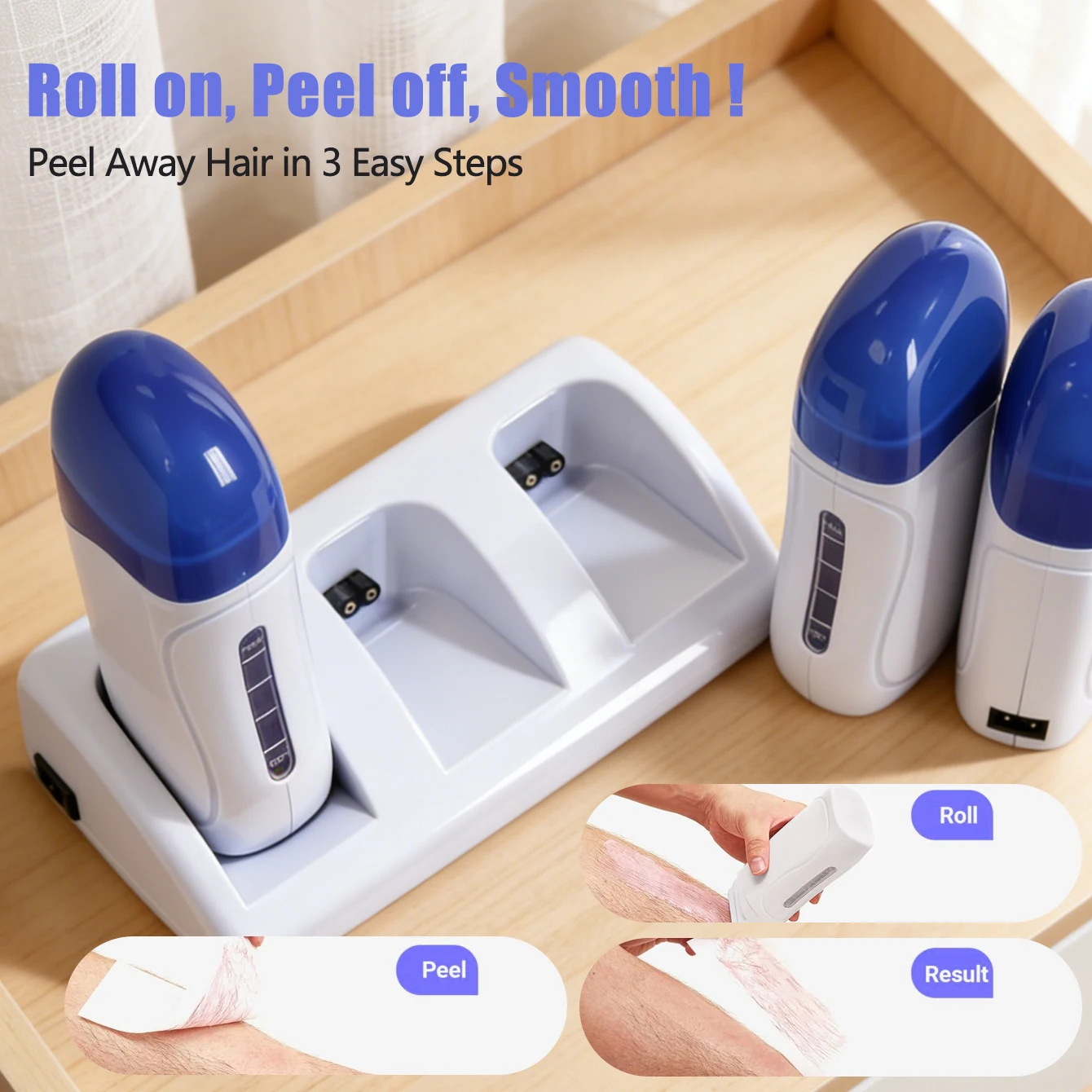 Electric Waxing Warmer for Hair Removal Portable Salon Hot Melt Hard Wax Warmer Home Wax Heaters Suitable for Both Men and Women - view 4