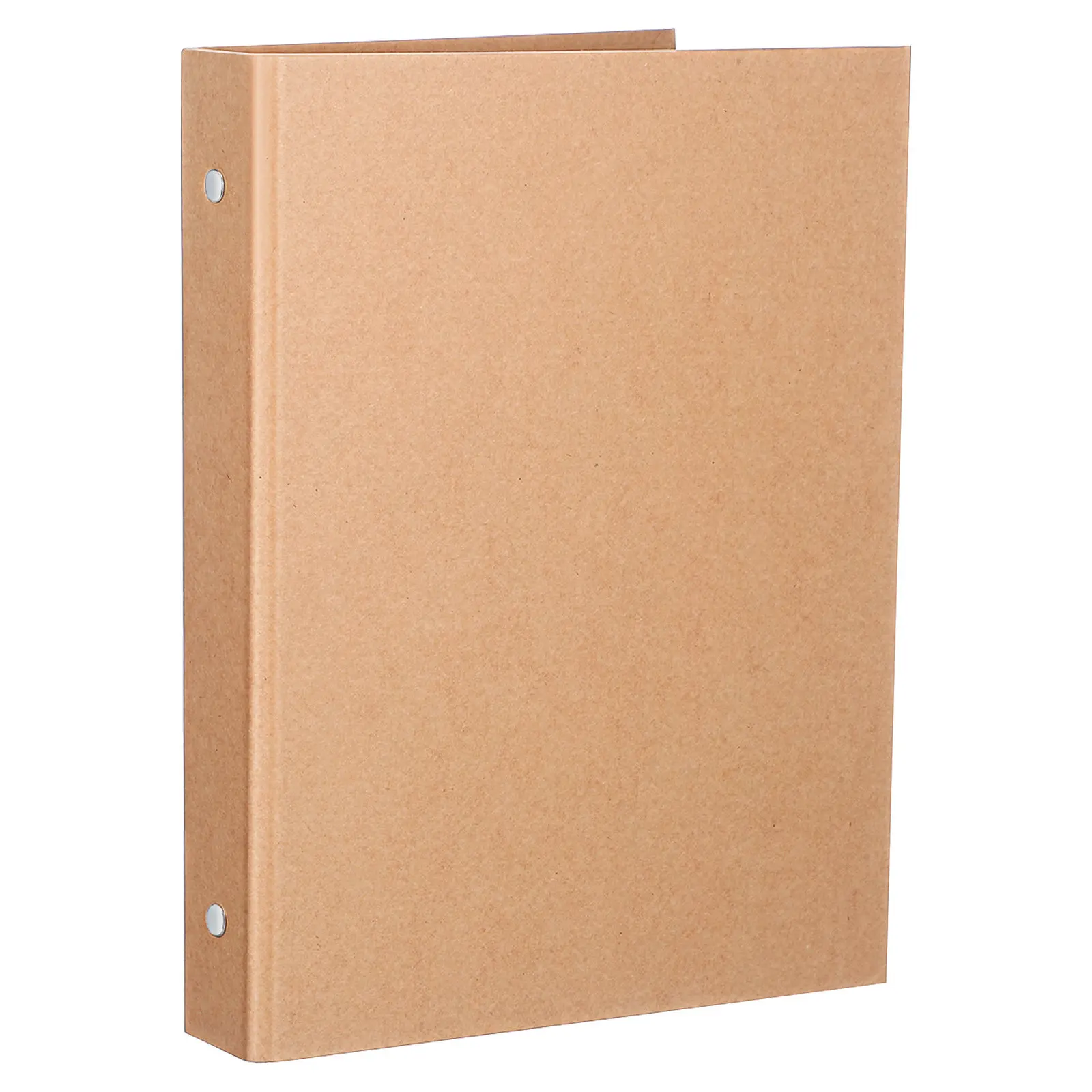 

A5 Kraft Paper Binder Cover 6-Ring Reusable Notebook Shell Strong Damage Resistant for Handbook Scrapbook Document Storage