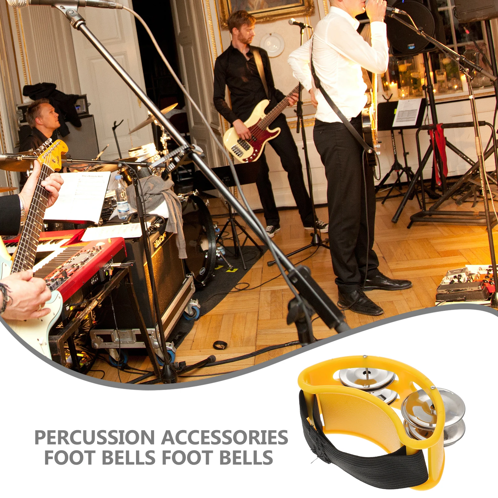 

Plastic Alloy Baby Musical Instruments Foot Rattle Bell Kids Toys Tambourine Shaker for Children Toddlers Gift Develop Skills