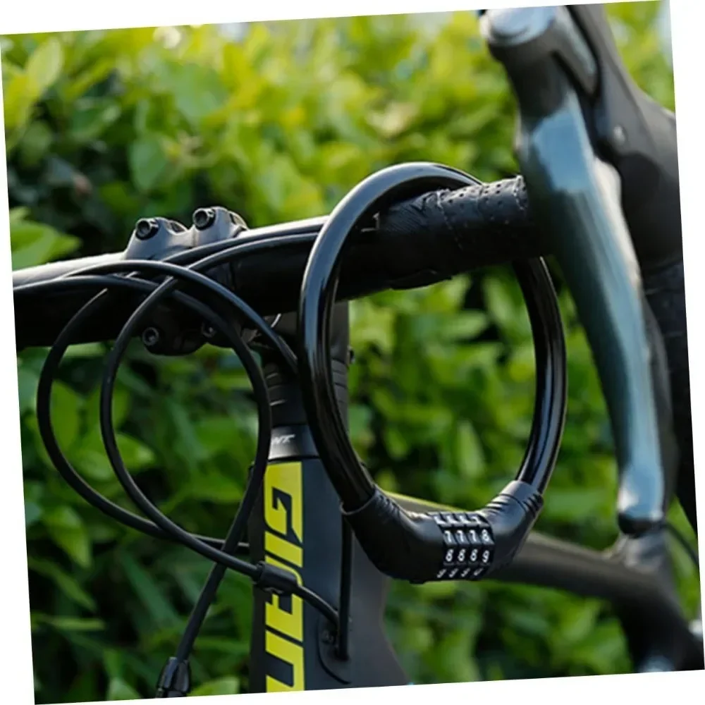 4 قفل كابل دراجة مضاد للسرقة برمز رقمي، أقفال أمان من الفولاذ المقاوم للصدأ، قفل برمز مجمع محمول