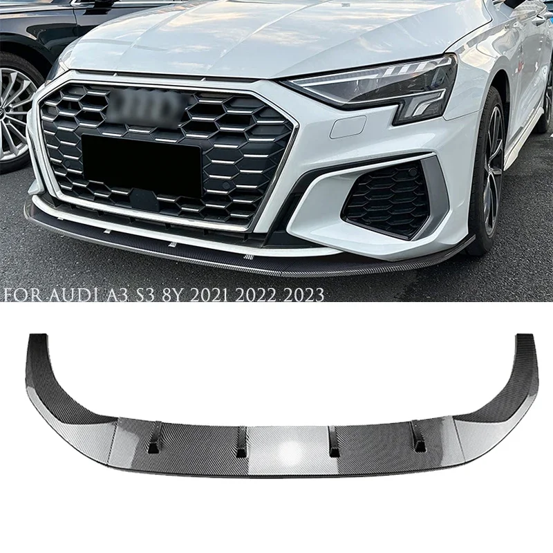 

Для Audi A3 S3 8Y 2021 2022 2023 автомобильные аксессуары передний бампер спойлер нижние боковые сплиттеры комплект кузова защитная крышка