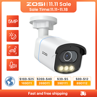 ZOSI C186 Aurora Lux True Color Night Vision 5MP 3K PoE Security IP Camera Outdoor,F1.0 Large Aperture, 1/1.79\