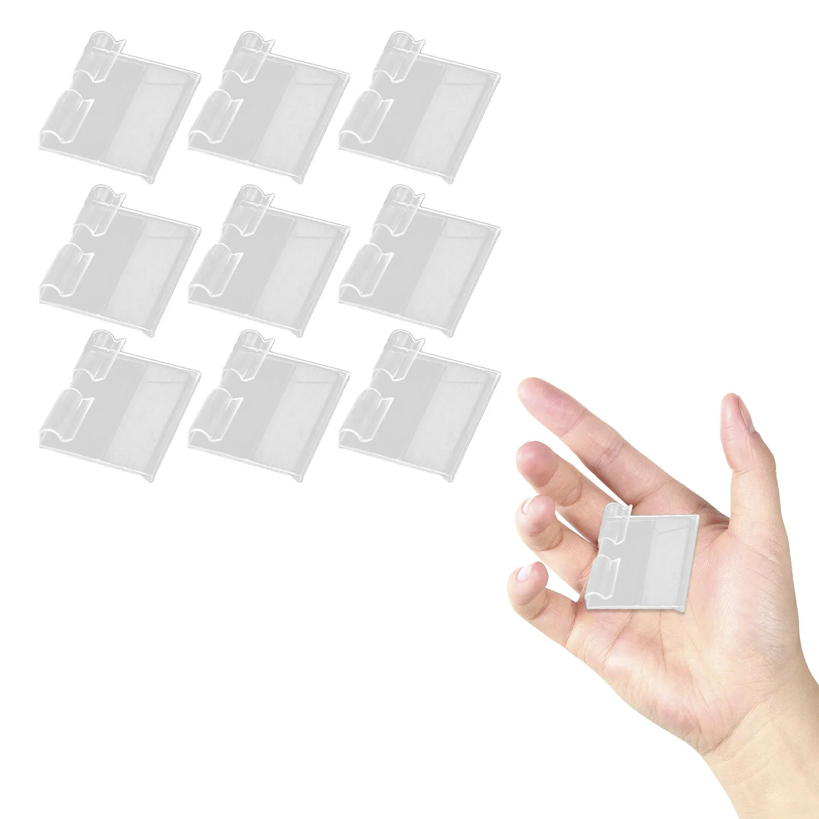 10 個のクリアプライスホルダースーパーマーケットの棚用スーパーマーケットの値札ラベルディスプレイ小売店使用 Pvc タグホルダー