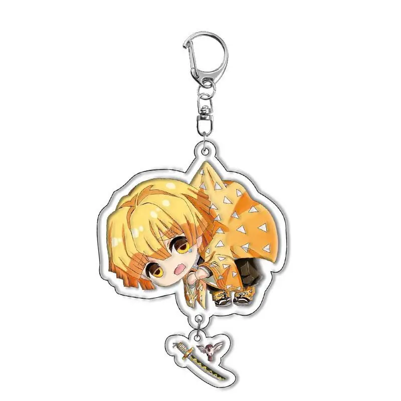Demon Slayer Kamado Tanjirou Nezuko Agatsuma Zenitsu Tomioka Giyuu Cartoon Character Keychain Pendant Accessories Pendant Gift