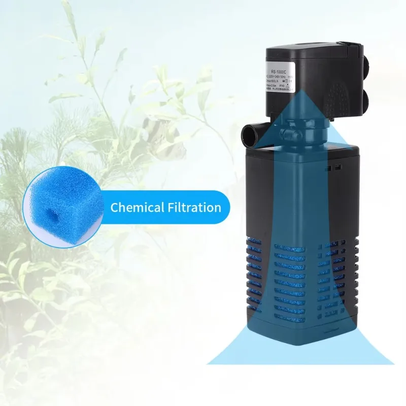 650L/H 1200L/H 15W 25W Small Fish tank Function Filter Aquarium Three in One Built-in Submersible Pump Oxygen Filter Pump