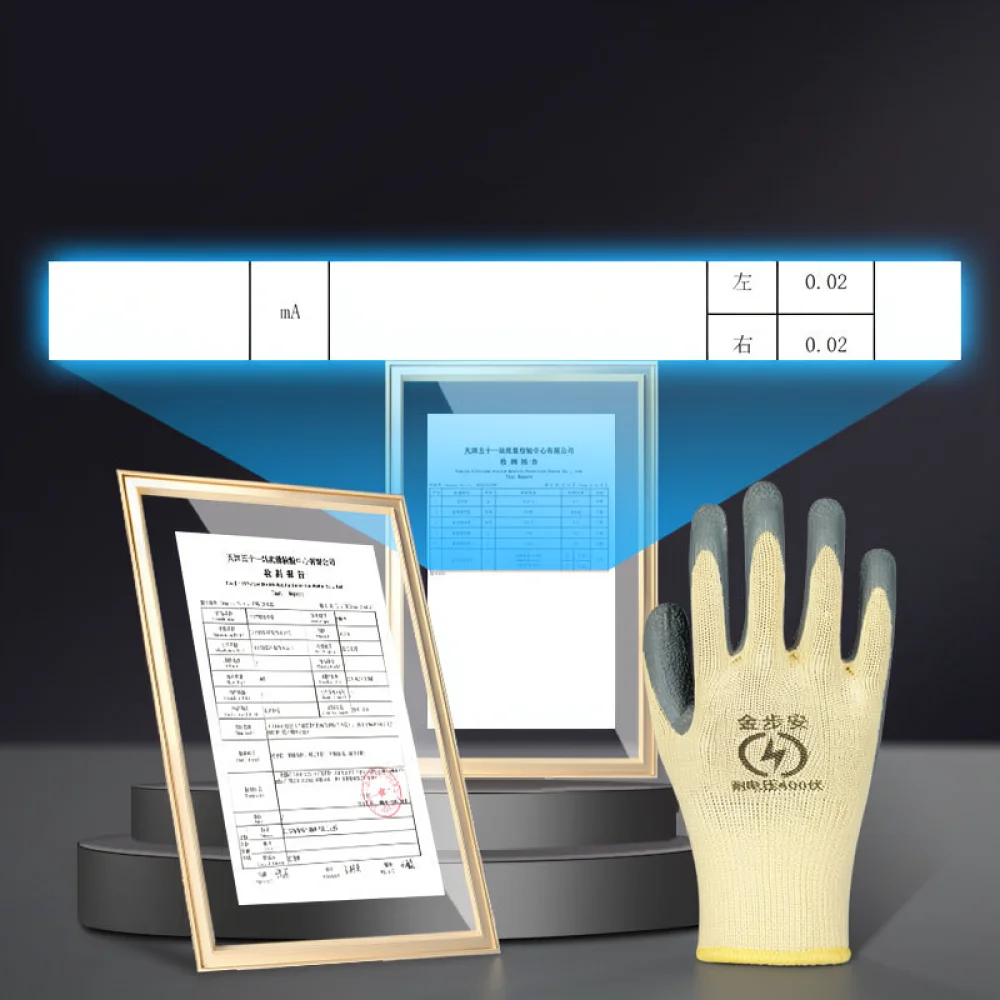 Rubber Insulating Gloves For For Jinbuan Electrician Safety Work Protection Low Voltage 400V Precision Wiring Tactile Design