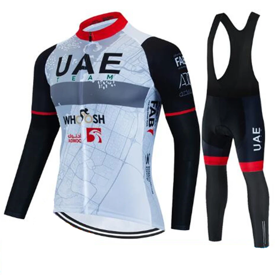 Uae Team Autumn Long Sleeve New Racing MTB Spring Long Cycling Jersey Set Bike Cycling Bicycle Clothing Uniform Ropa Ciclismo
