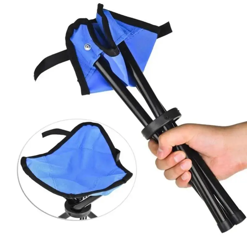 Beach Chairs Outdoor Multi Function Portable Folding Stool Triangle Lightweight Ultralight Camping Fishing Slacker Chair image 2