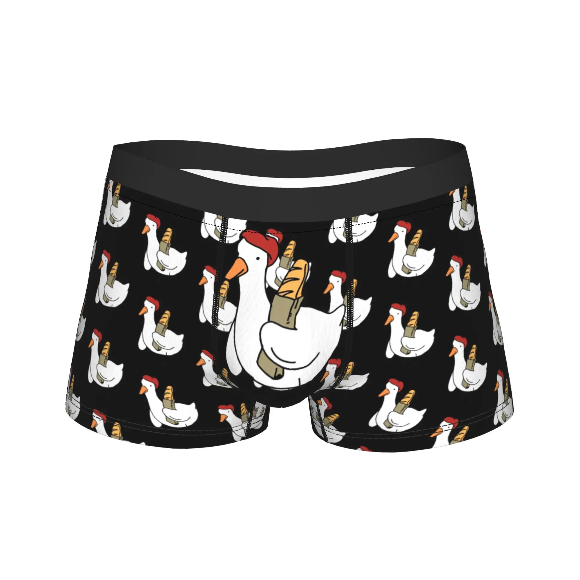 

Мужские трусы-багеты White Goose: комфортные шорты-боксеры с узором, большие размеры до 2XL, хит продаж