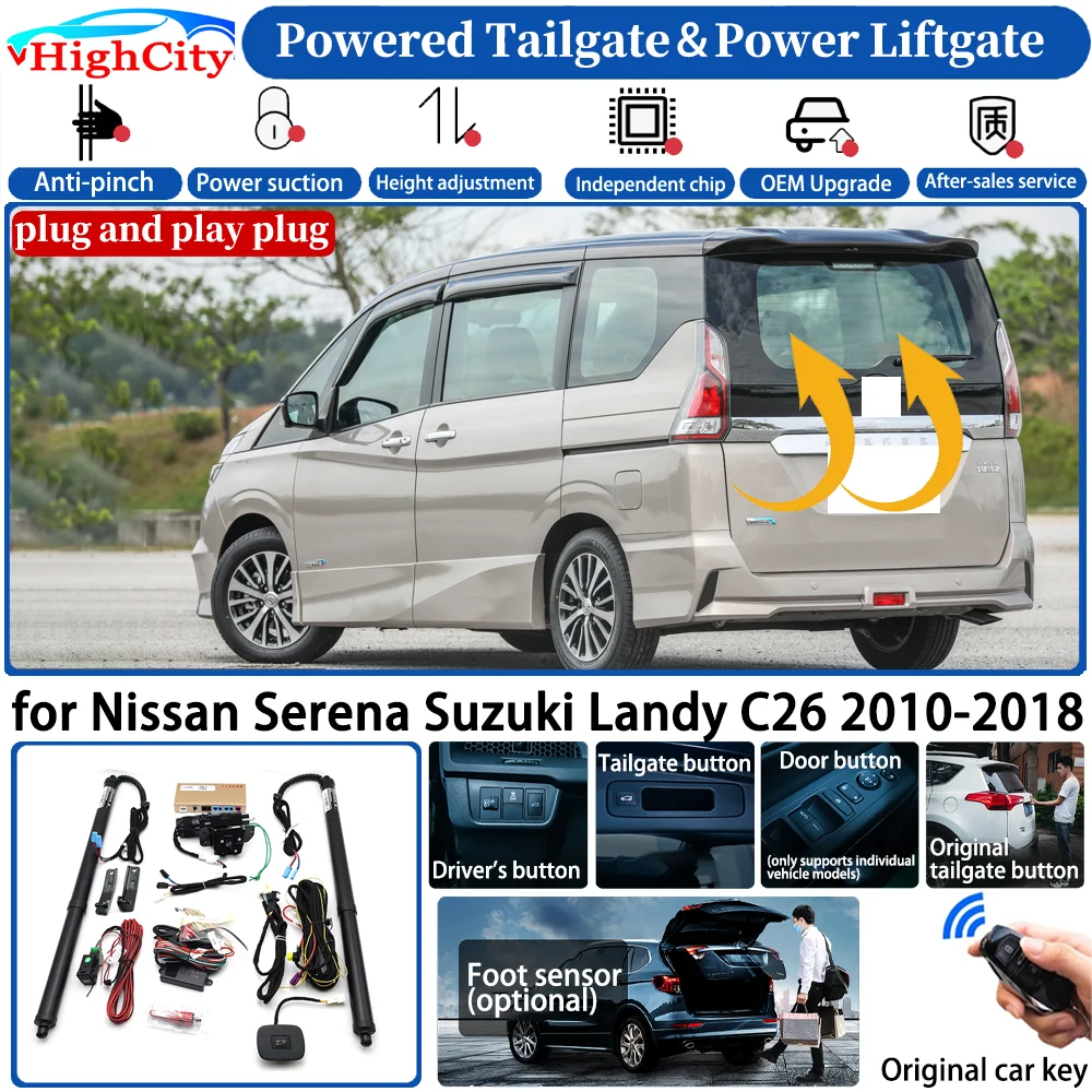 for Nissan Serena Suzuki Landy C26 2010-2018 Automatic Smart Powered Tailgate Power Liftgate System Intelligent Trunk Lift Kit
