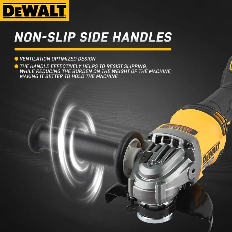 

Угловая шлифовальная машина Dewalt DCG414 бесщеточная, 125 мм, для резки металла/дерева/труб, полировки, электроинструмент (только инструмент)