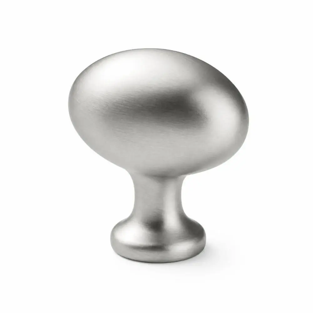Zinc Alloy Cabinet Door Handles Matte Brushed Finish Modern Minimalist Style Cabinet Knobs Single and Dual Hole Silver Tone