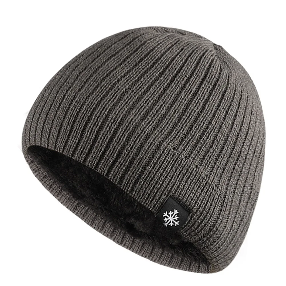 Felmelegedés beanie hats számára férfiak téli polár lined knitt kupak vel Saru tömör Sztrájktörő Szürke Tábori barna Tengeri táj Kék szín