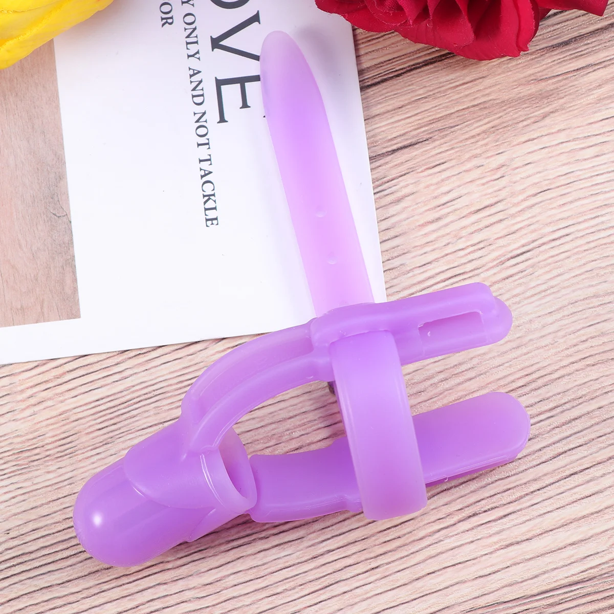 واقي إصبع الطفل مضاد للعض، غطاء إصبع الإبهام، عضاضة من السيليكون الآمن لمدة 6 أشهر بالإضافة إلى أرجواني #1