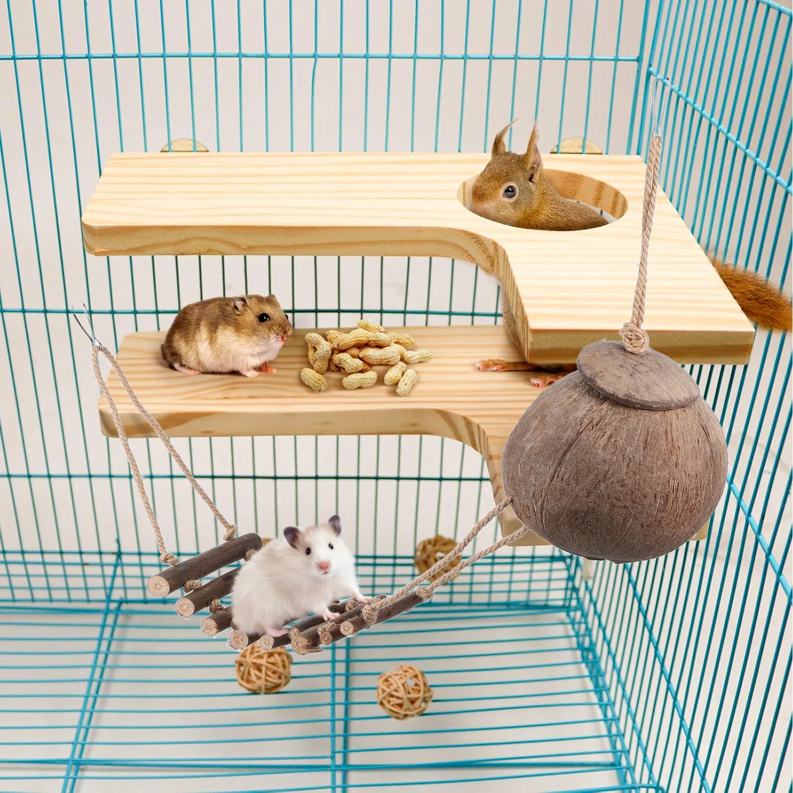 

Decorative Reptile Hiding Cave Coconut Shell Shelter for Lizard Gecko Turtle Small Pets Natural Material Vivid Design Landscape