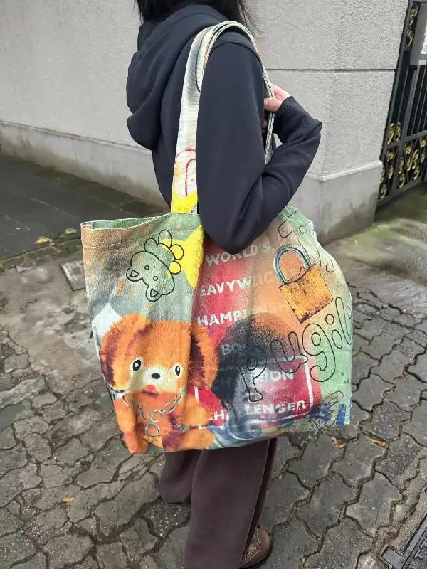 

Tote Bag Women Fashion Vintage All-match High-Capacity Shoulder Bag Handbag All-match