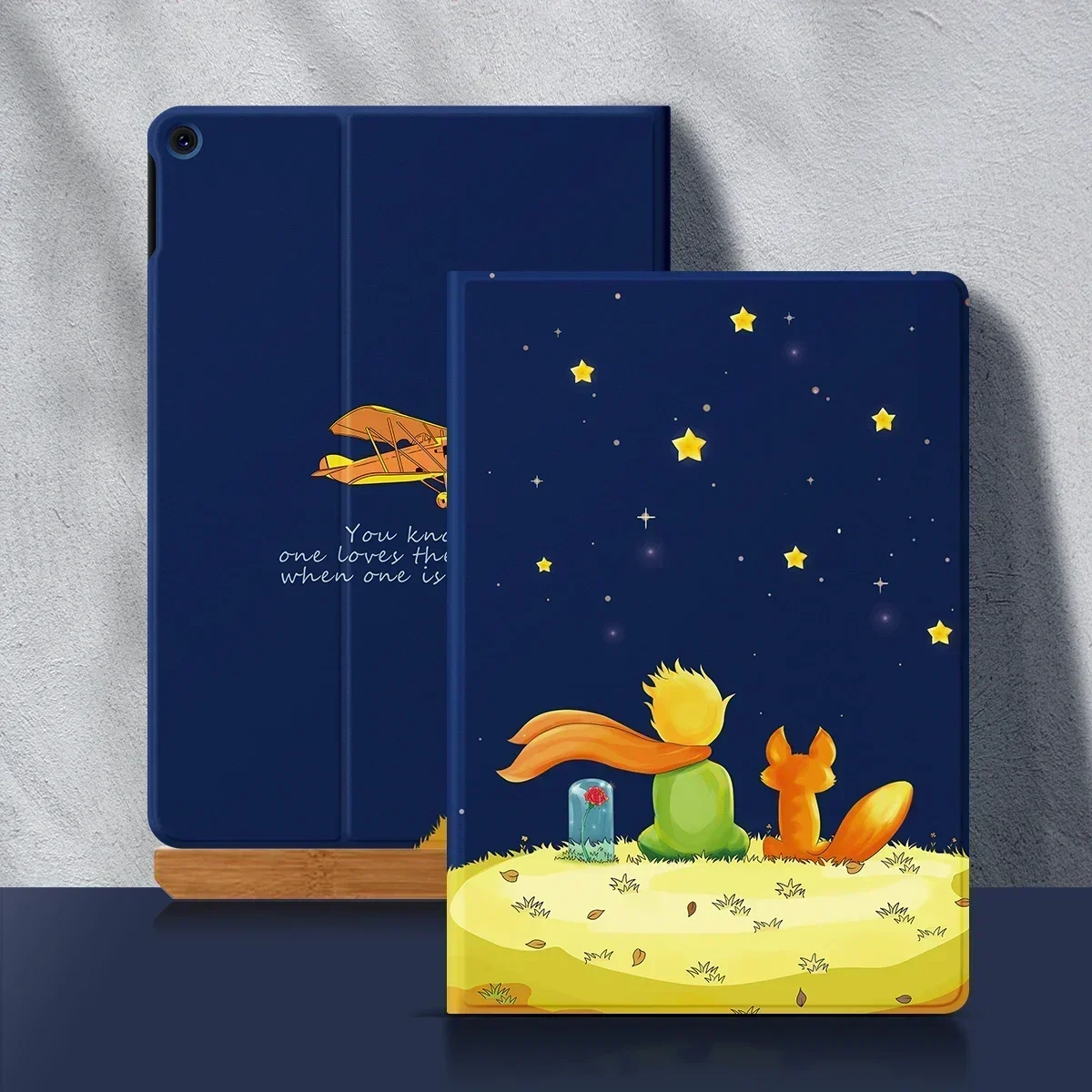 Casing pangeran kecil untuk iPad generasi 9/8/ke-7 10.2 inci, untuk penutup MiNi 4/5/6, penutup bangun/tidur otomatis