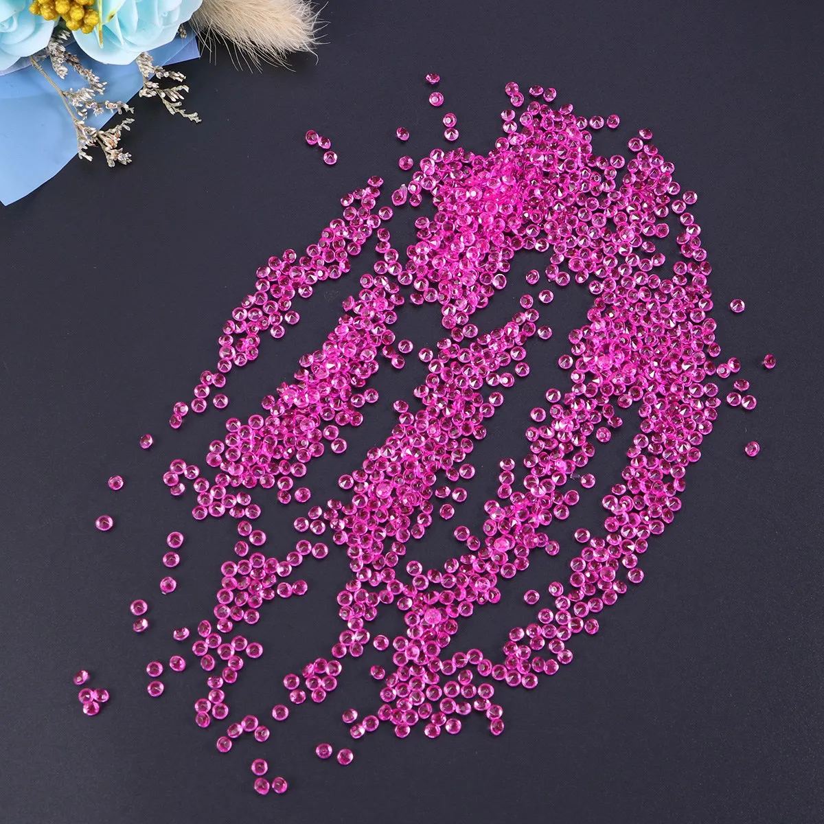 

1000 Pcs Wedding Decor Acrylic Drilling Clear Rhinestones Crystals Christmas Blue for Vases Rosy Bride