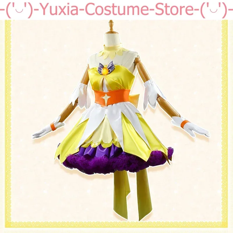 Anime Go! Princesse azole Cure Cure Twinkle Magnifique Belle Robe, Costume Cosplay, ixd'Halloween, Tenue de Jeu en plis