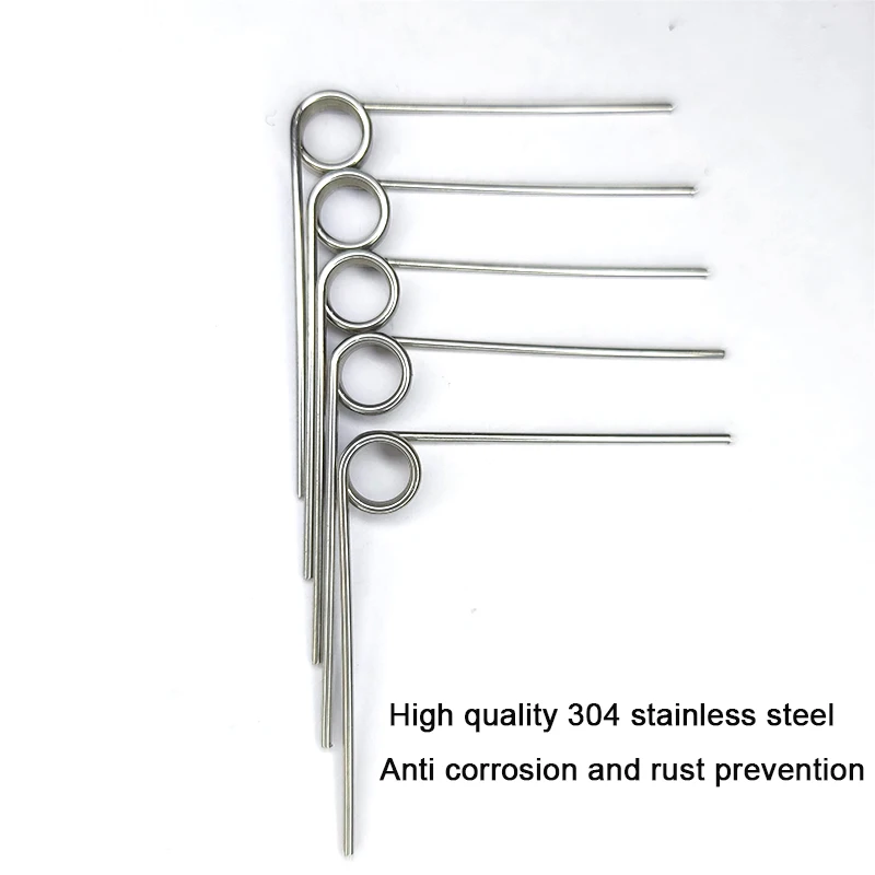 5 Buah Kawat Pegas Rotasi Kanan Diameter 1.2Mm Pegas Torsi Kanan Kembali dan Reset Putaran Pegas Berbentuk V 1/2/3/4/5 Putaran 304SUS