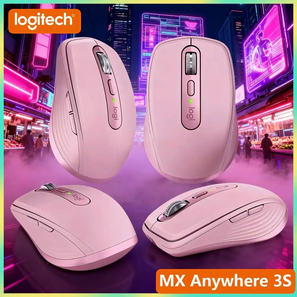 Portable MX Anywhere 3S - 8K DPI Darkfield, Hyper-Scroll, Silent Click, Compact for Outdoor Auto Fair Workstation
