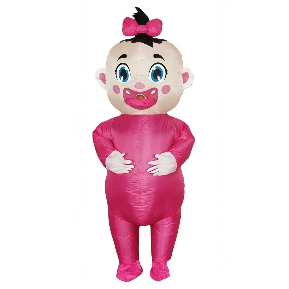 Adult Giant Inflatable Baby Cosplay Costume Blow Up Baby Dress Up Play Baby Gender Reveal Halloween Funny Set Holiday Gift