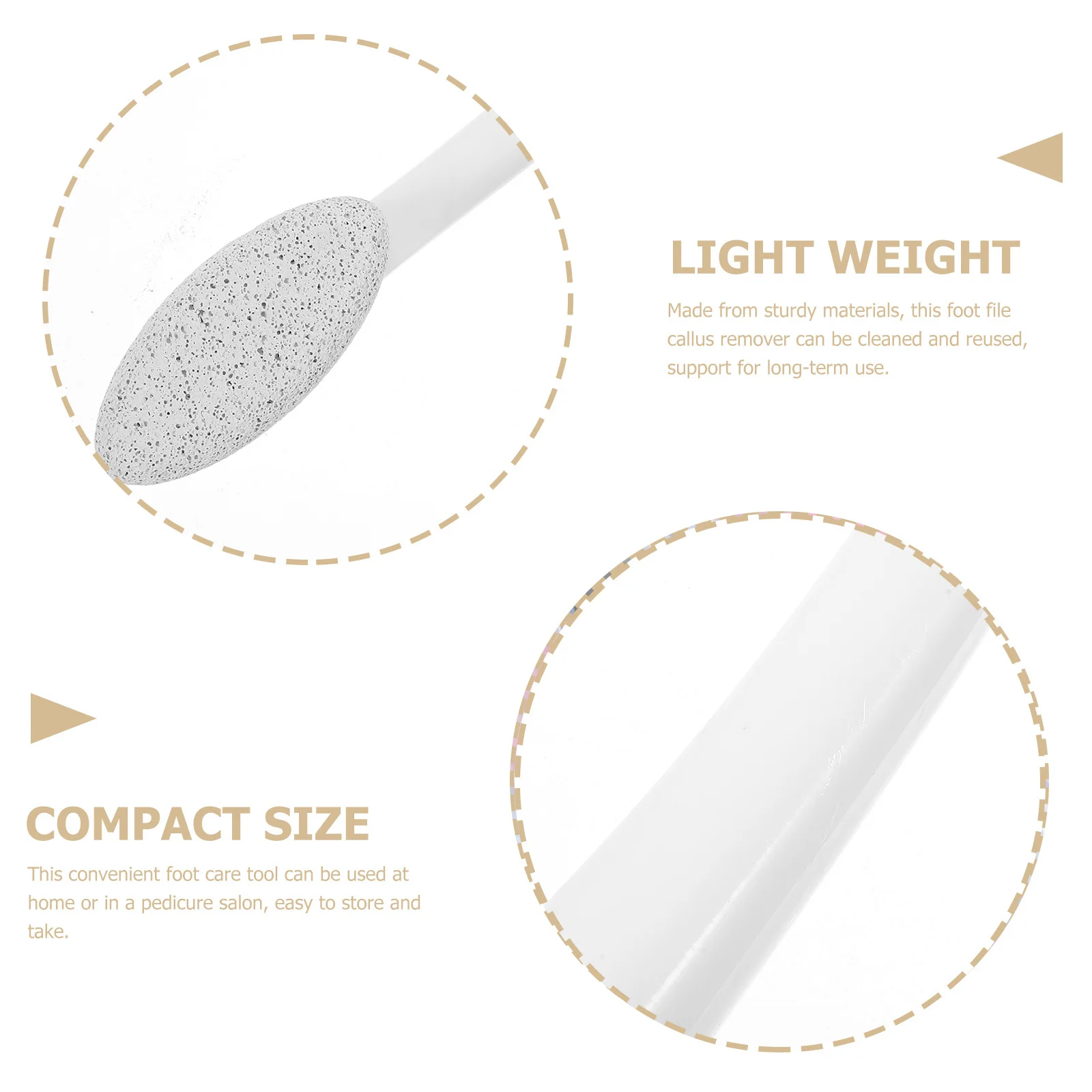 

Durable Pedicure Foot File Long Handle Callus Remover Portable Foot Pumice Stone for Dead Skin Removal Tool Callus Remover Tool