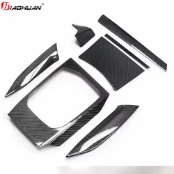 7pcs/set Real Carbon Fiber For BMW 3 4 Series G20 G22 G23 G26 G80 G82 G87 Car Centre Console Dashboard Gear Head Knob Panel Trim