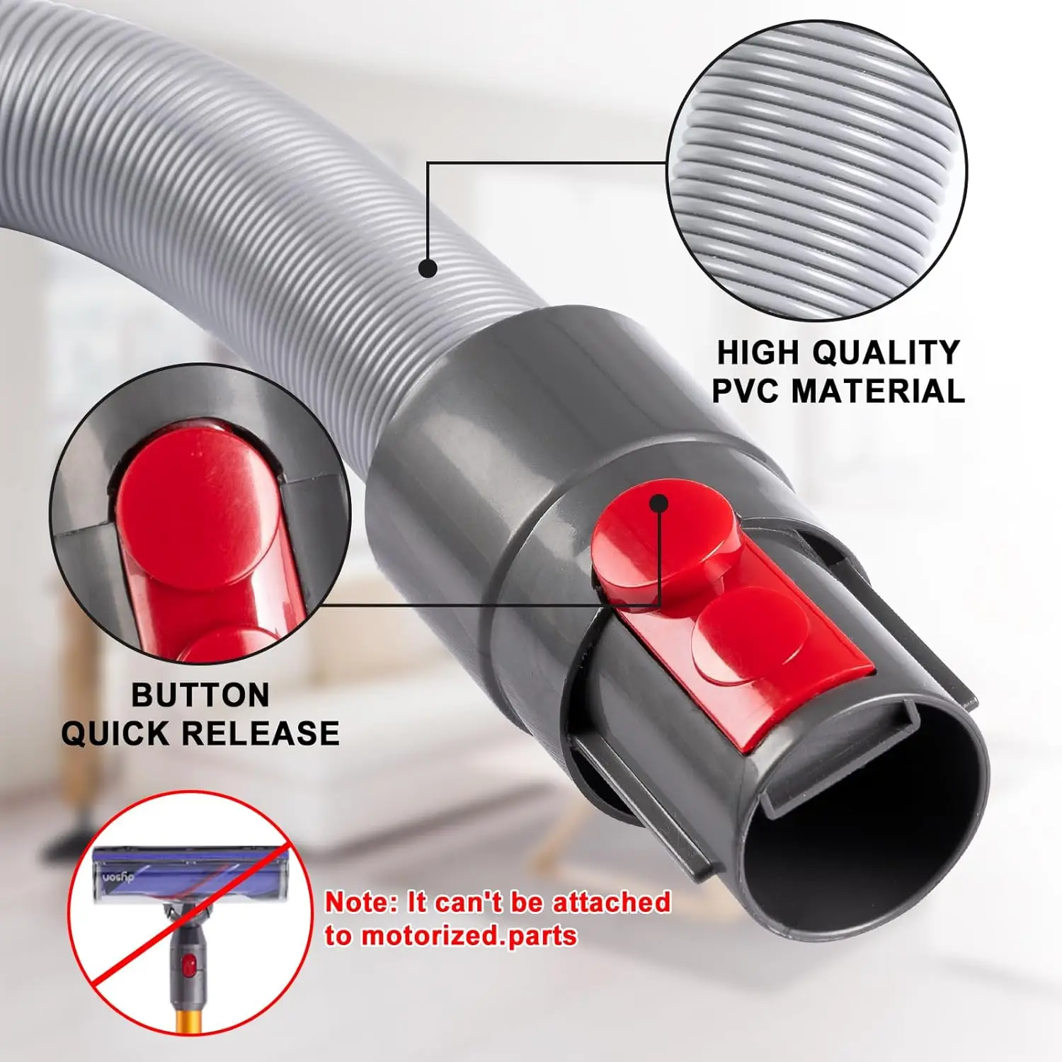 Flexible Extension Hose for Dyson GEN 5 G5 V7 V8 V10 V11 V12 V15 Detect Torque Drive \\Cordless Vacuum Cleaner Accessories