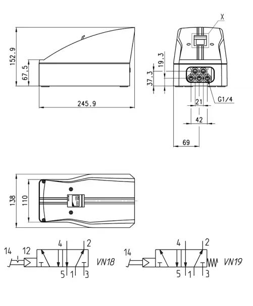 2026.4Customized COMAZZI Camozzi 3E2-925 Foot Switch, Camozzi 234-945, 234-965 Switch