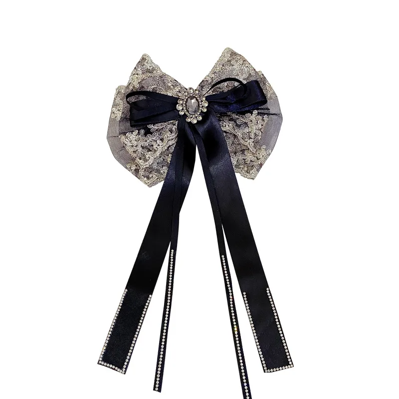 New Korean Tassel Crystal Hair Clips for Women Girls Fabric Bow Hairpins Spring Clip Elegant Barrette Headwear Hair Accessories