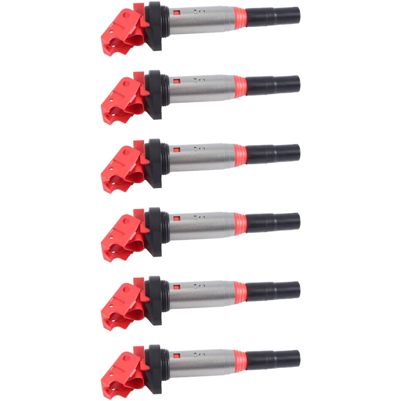 6Pcs UF-592 Ignition Coils For BMW E46 E60 E82 E83 E84 E85 E90 12137594938, 1213172219, 12122158253, 0221504470 Spare Parts