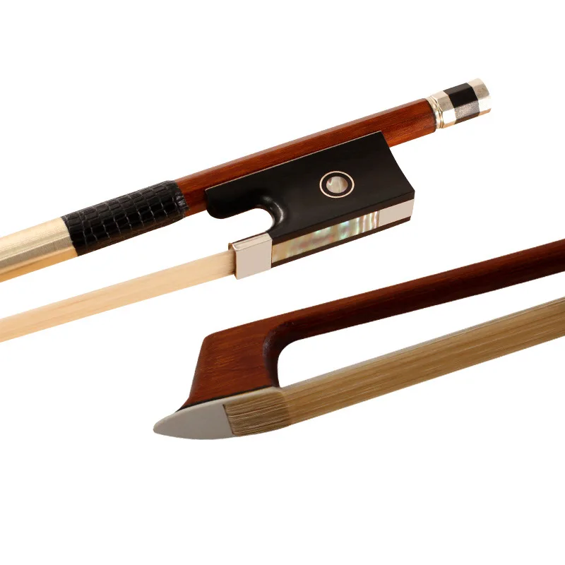 Cello Bow, Brazil wood, White Horsehair Professional Performance, Suitable for Violin, Viola, Cello