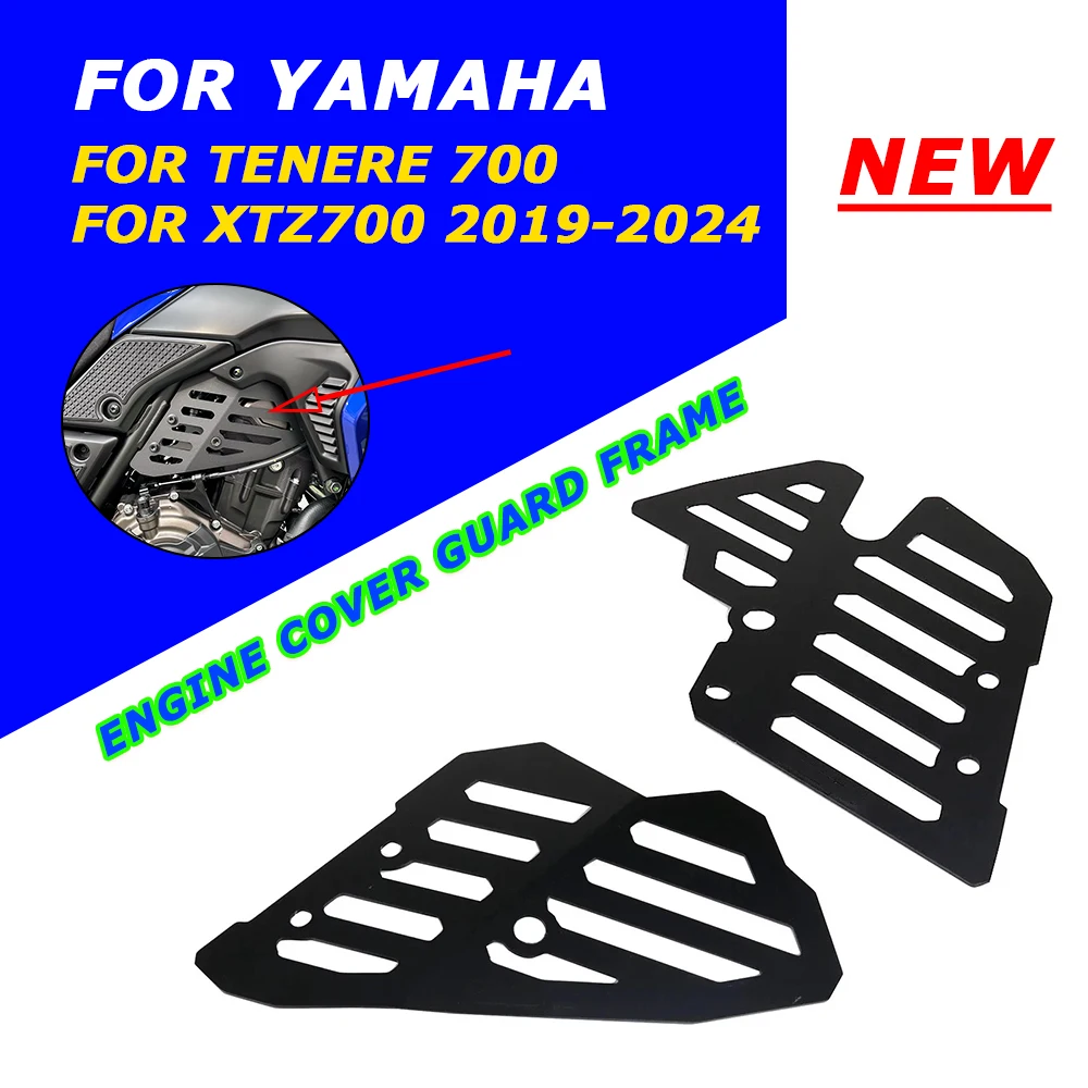 For Yamaha Tenere 700 Rally XTZ 700 T7 Tenere700 Accessories Engine Cover Guard Motor Cover Throttle Cam Protector Crap Flap