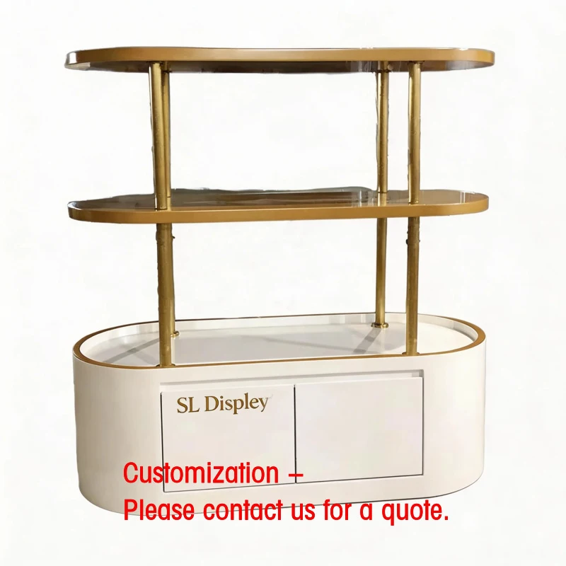 

custom.Shang Liang Glass Display showcase Cabinet Wooden and Stainless Steel showcase Gold Jewelry Shop
