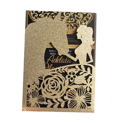 Sweet 16 Birthday Invitaciones de Quinceaera Party decorations Quinceaneral Invites Laser Cut quinceanera invitations Horse